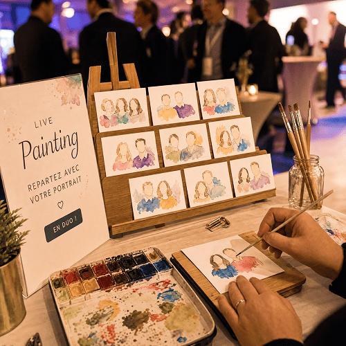 live painting entreprise