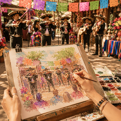 Live painting dans un festival