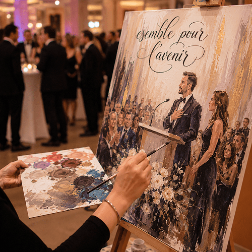 Live painting pour un gala de charité